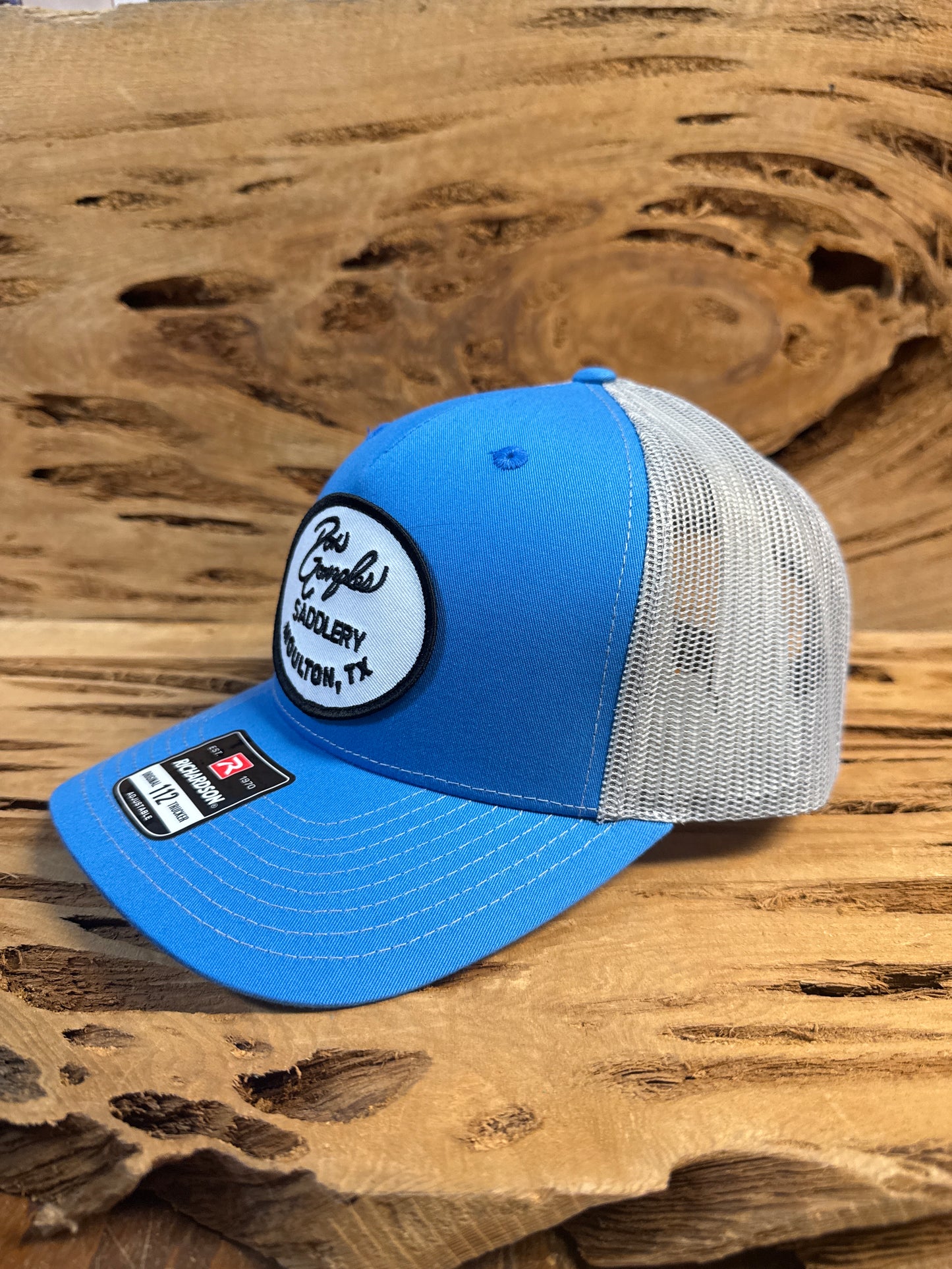 Mesh Back Cap with Logo Patch - Columbia blue/Grey