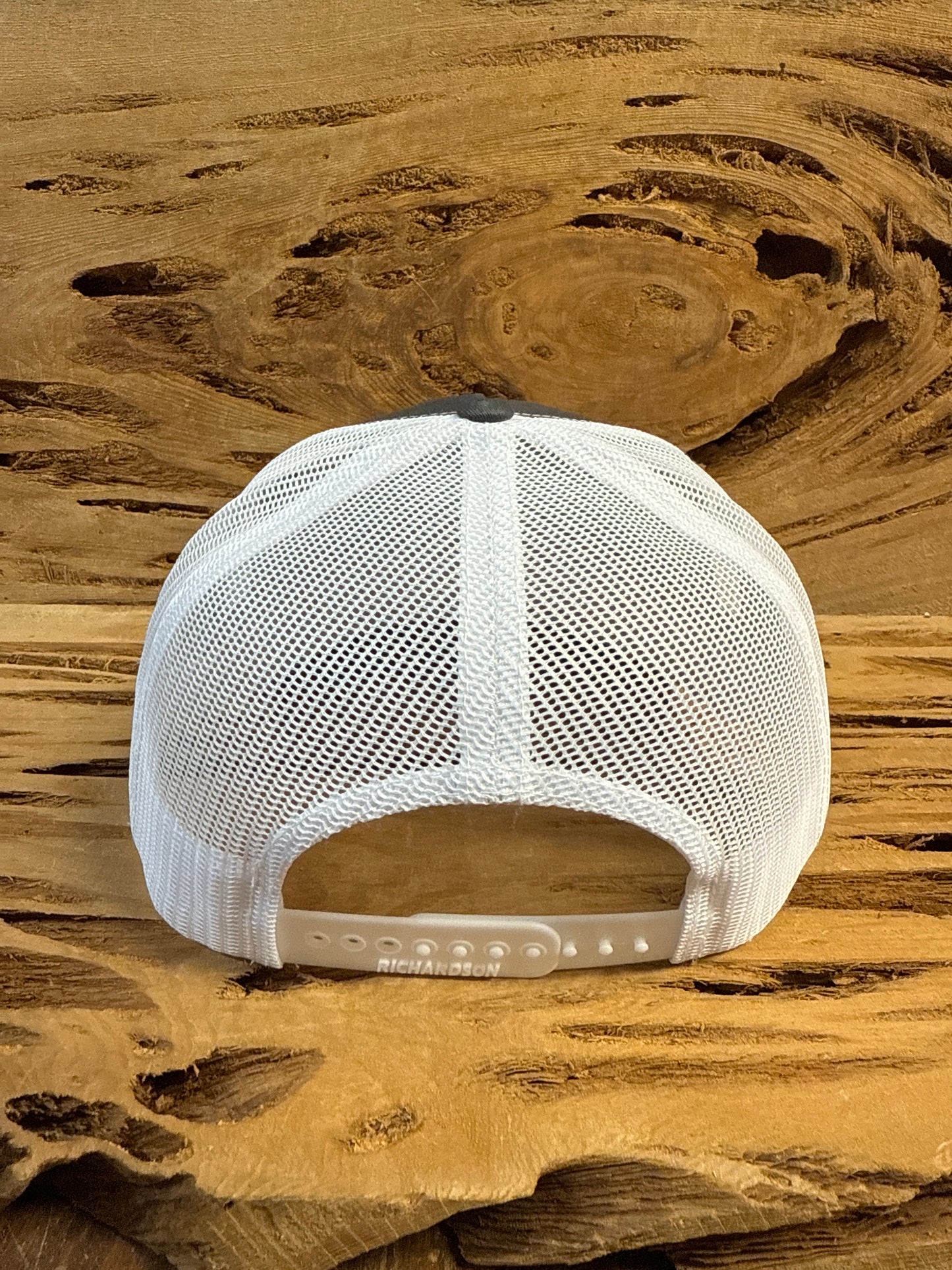 Mesh Back Cap with Logo Patch - Grey/White