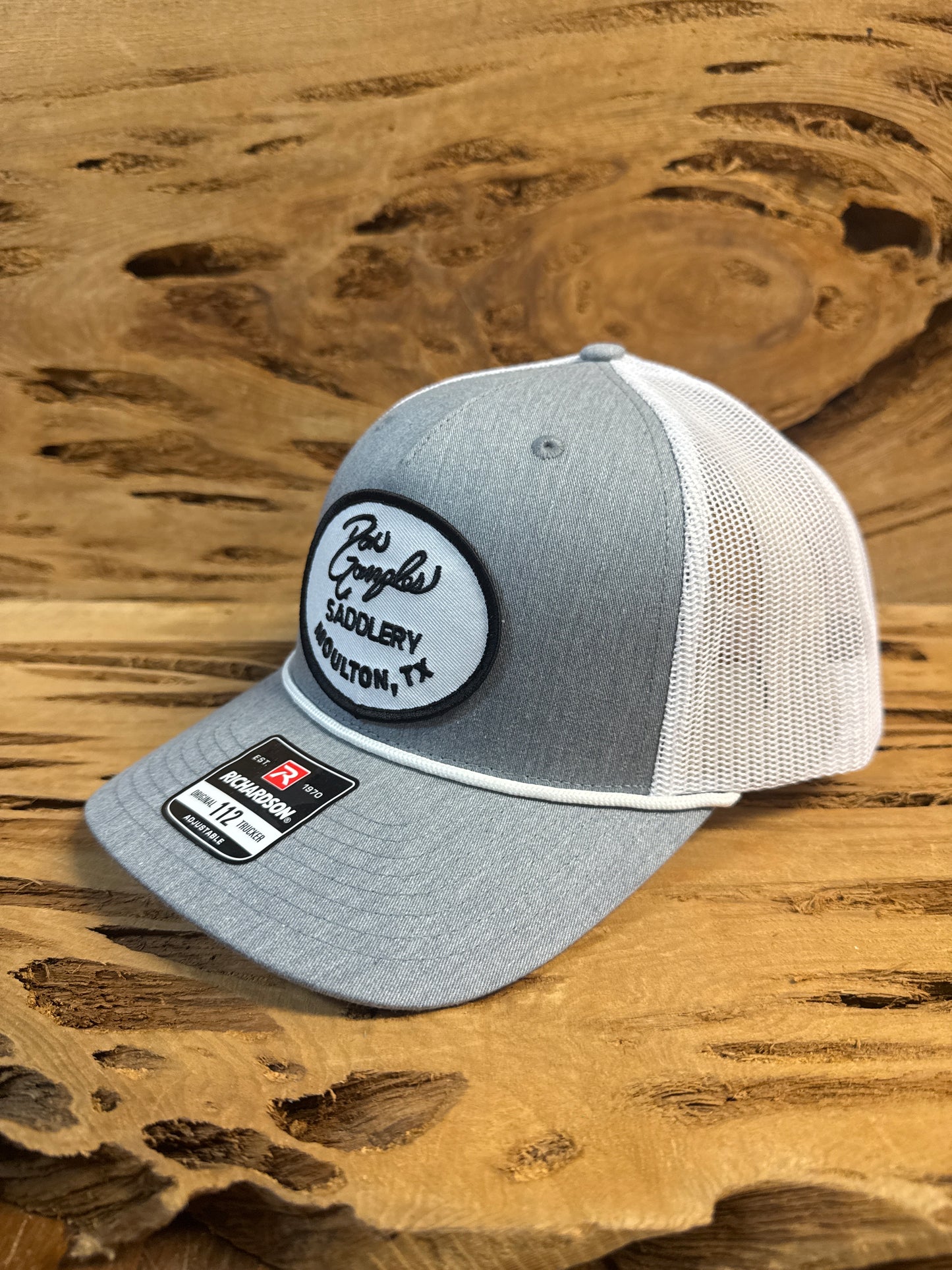 Mesh Back Cap with Rope/Patch - Grey/White