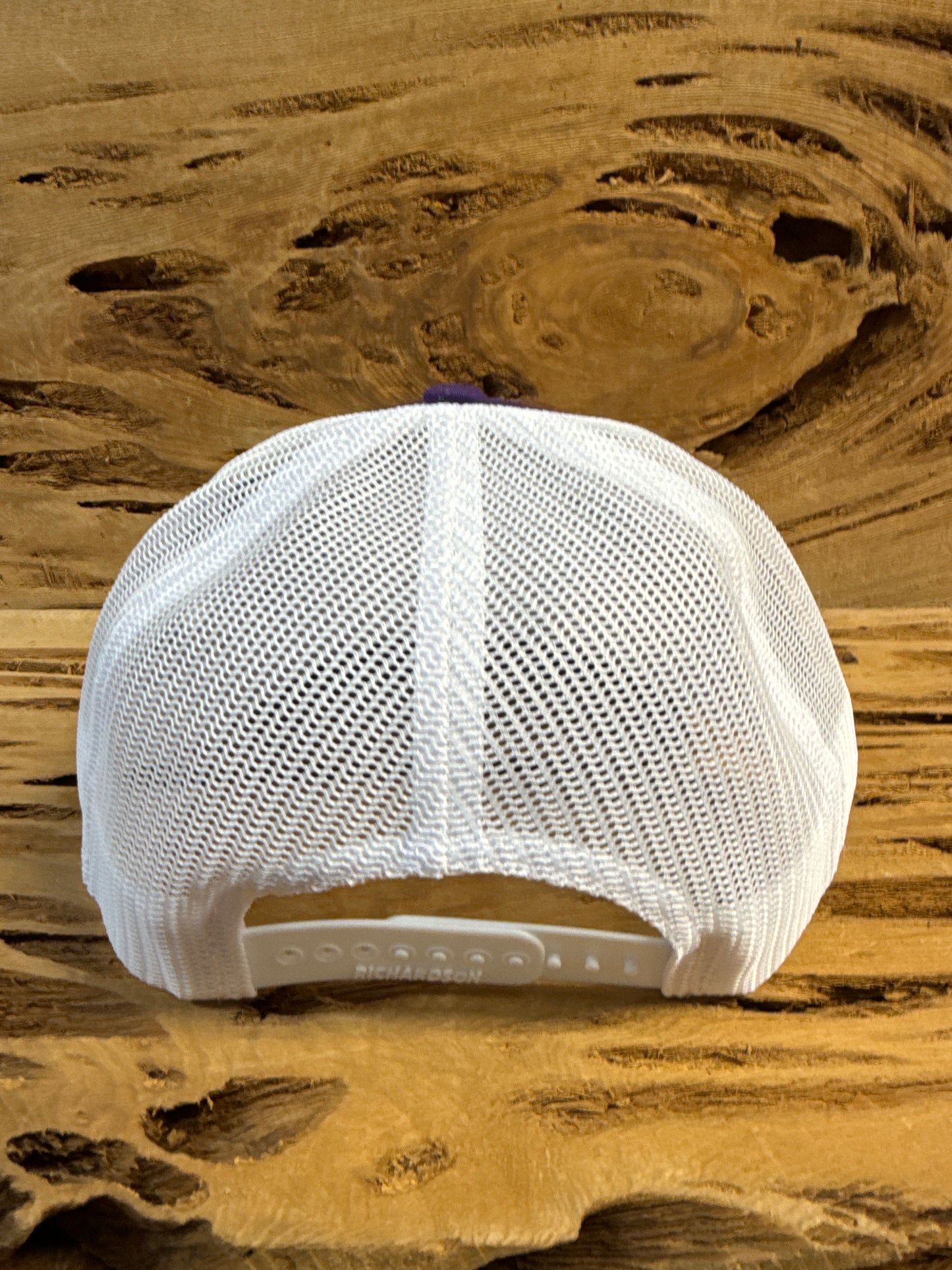 Mesh Back Cap with Logo Patch - Purple/White