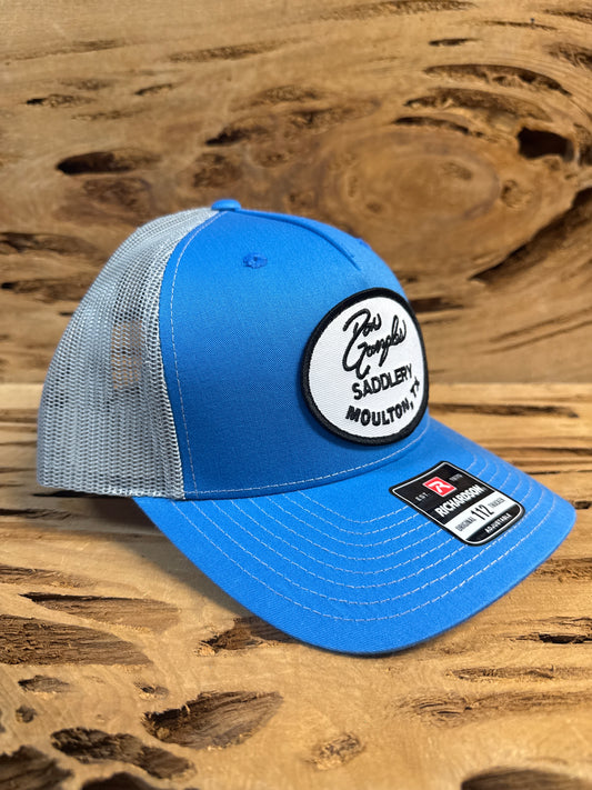 Mesh Back Cap with Logo Patch - Columbia blue/Grey
