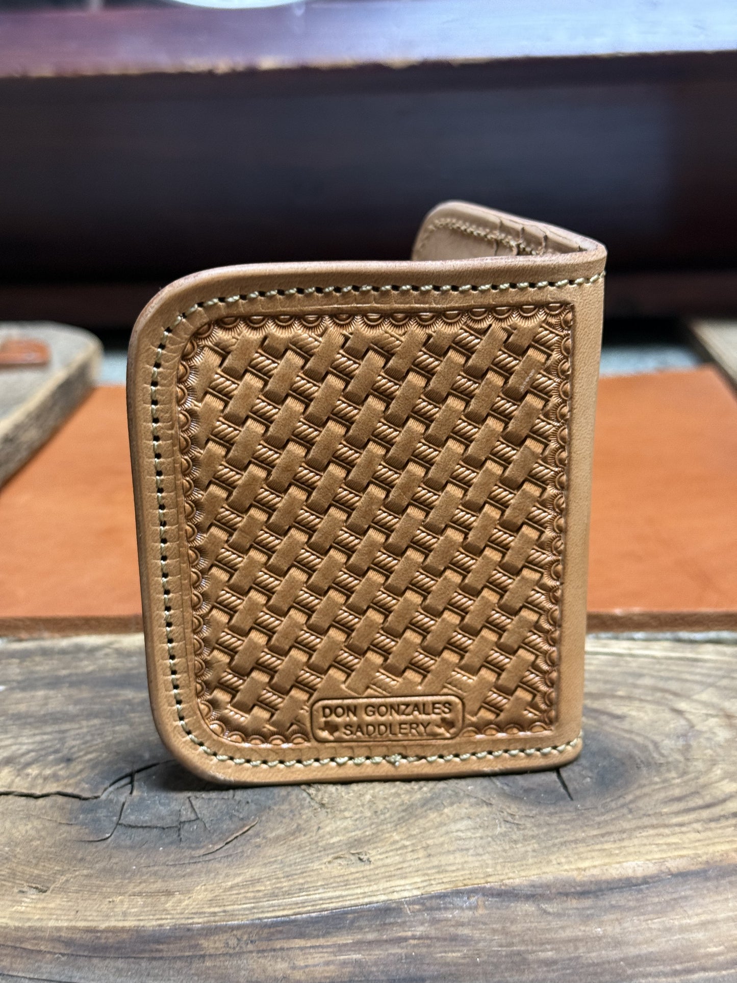 Compact Card Wallet-Cow Skull