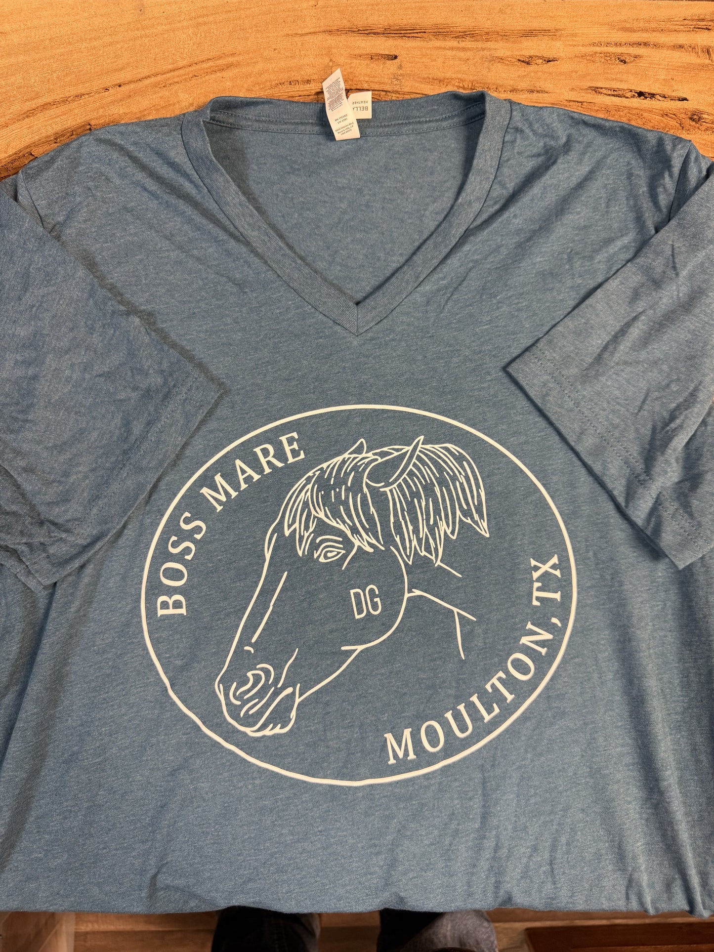 V - Neck “Boss Mare” Tshirt - Deep Teal