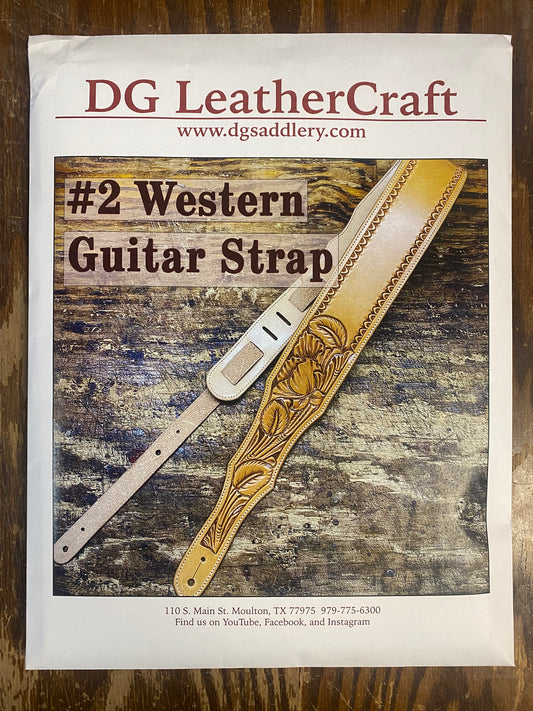 #2 Western Style Guitar Strap Pattern - PRINTED