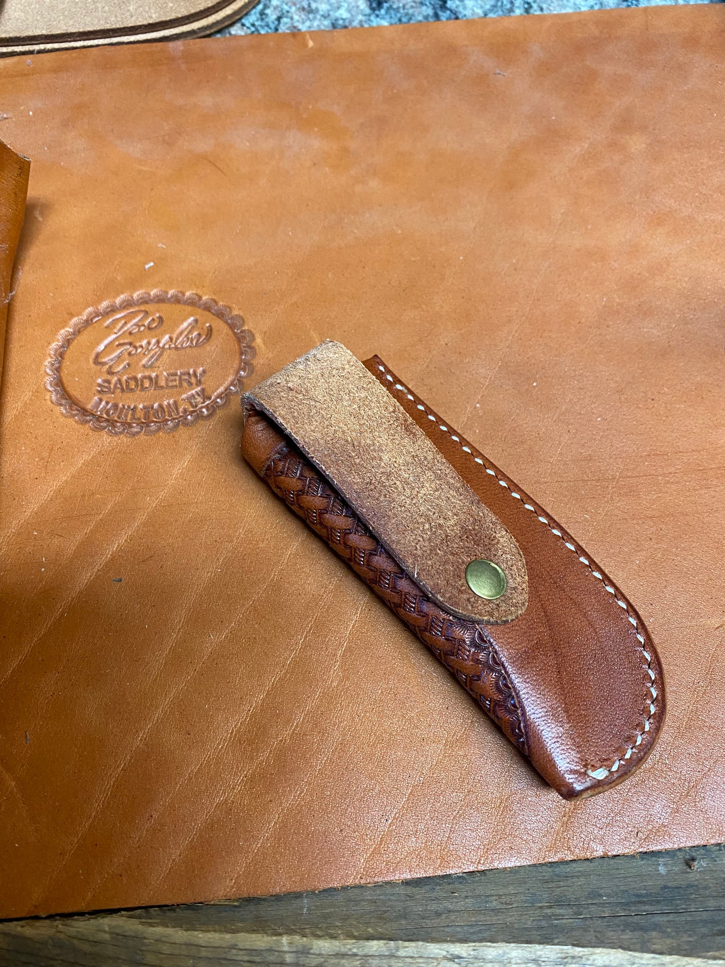 Large Knife Scabbard-Basket Stamped