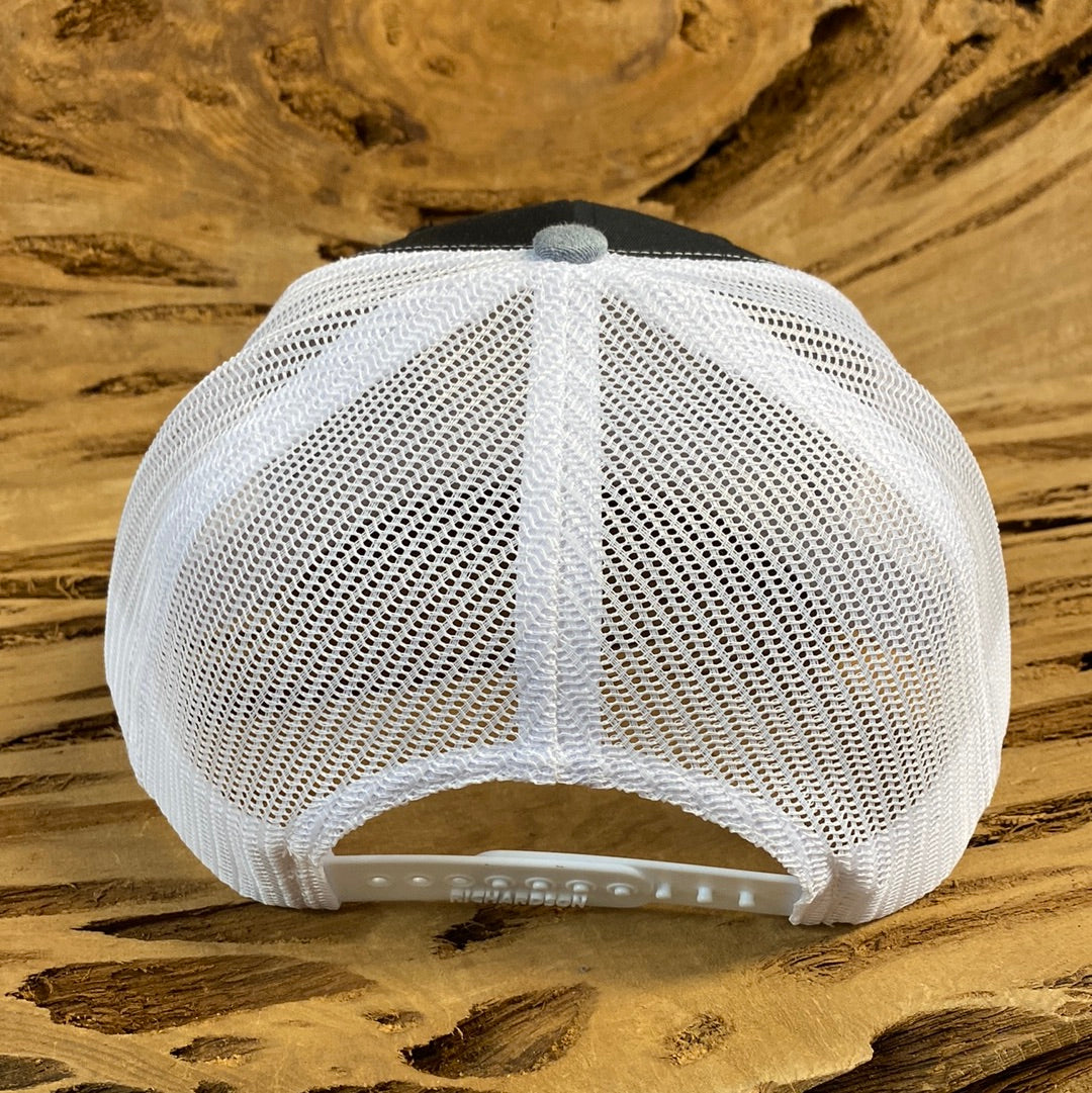 Mesh Back Caps with DGS Logo - Heather/Black/White