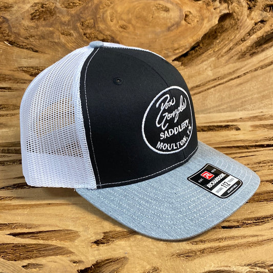 Mesh Back Caps with DGS Logo - Heather/Black/White