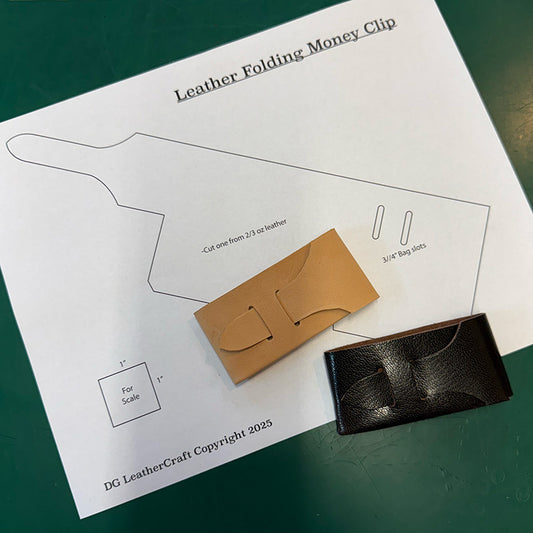 Folding Leather Money Clip