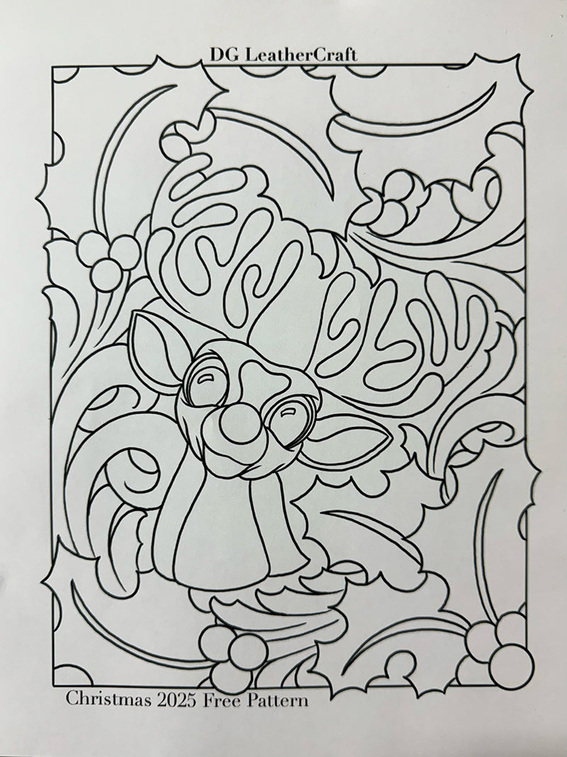 2025 Christmas Reindeer Pattern