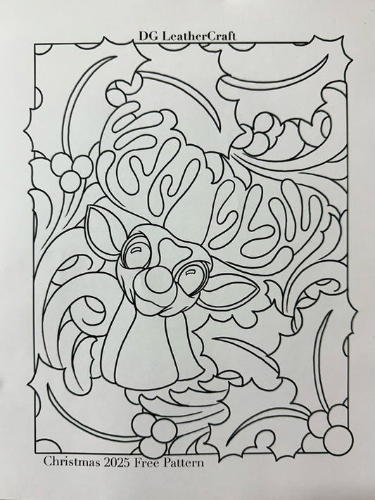 2025 Christmas Reindeer Pattern