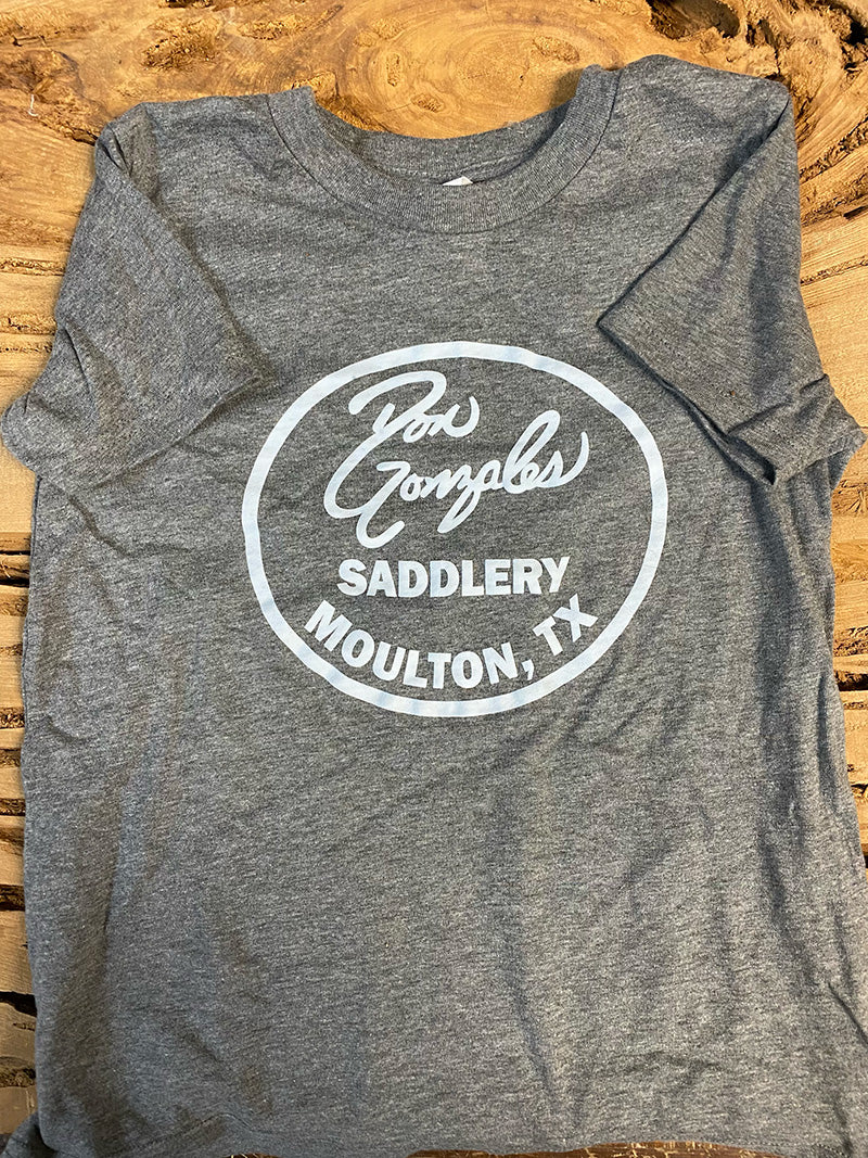 Youth Size DG Saddlery Logo Tshirt - Grey