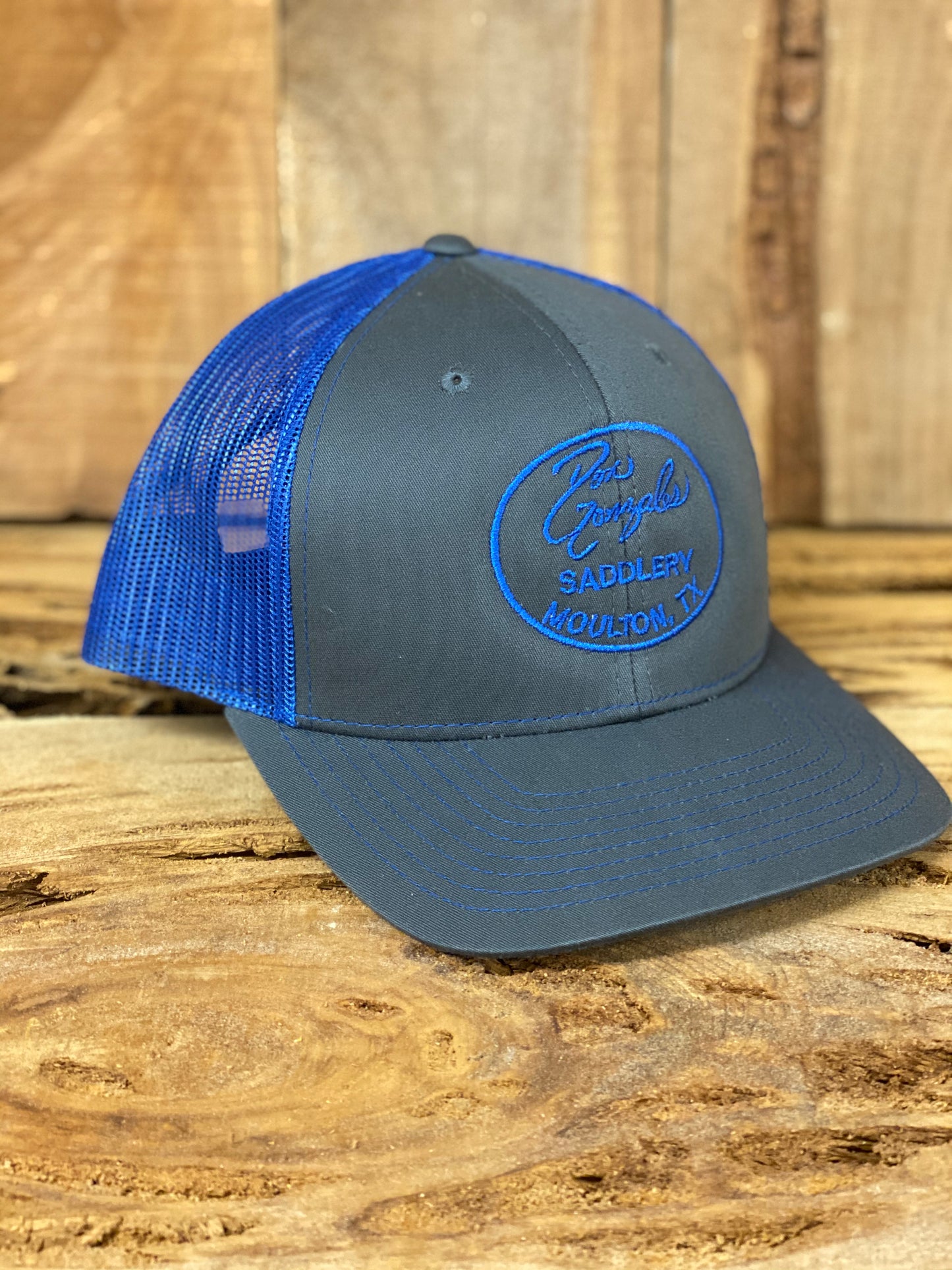 Mesh Back Caps with DGS Logo - Grey/Blue