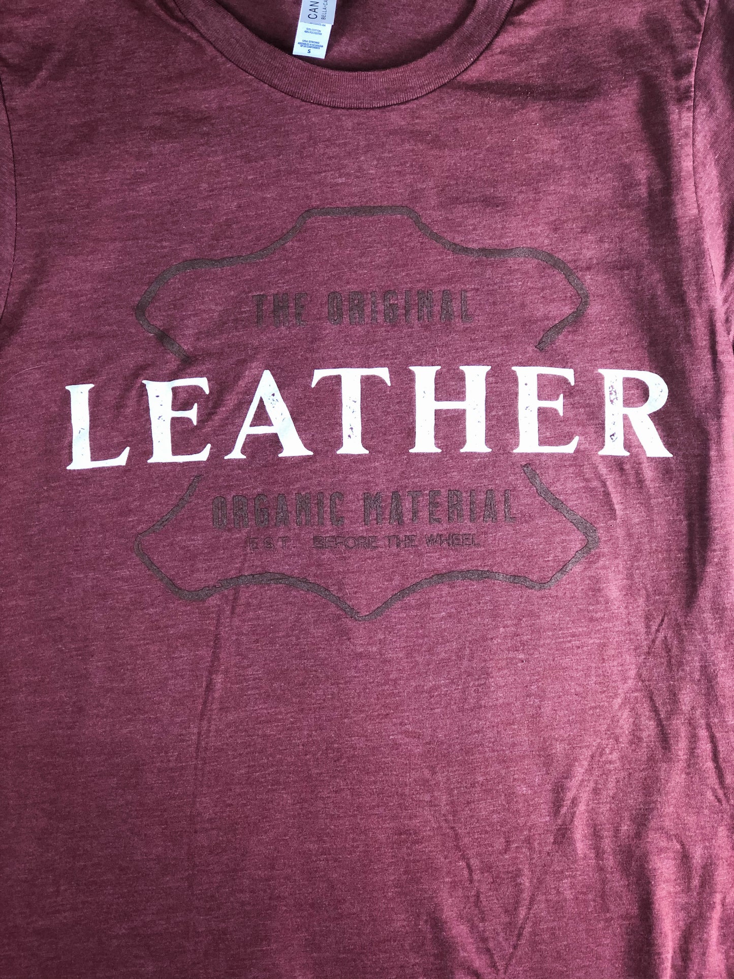 DG LeatherCraft "Leather" Graphic T-Shirt -Clay