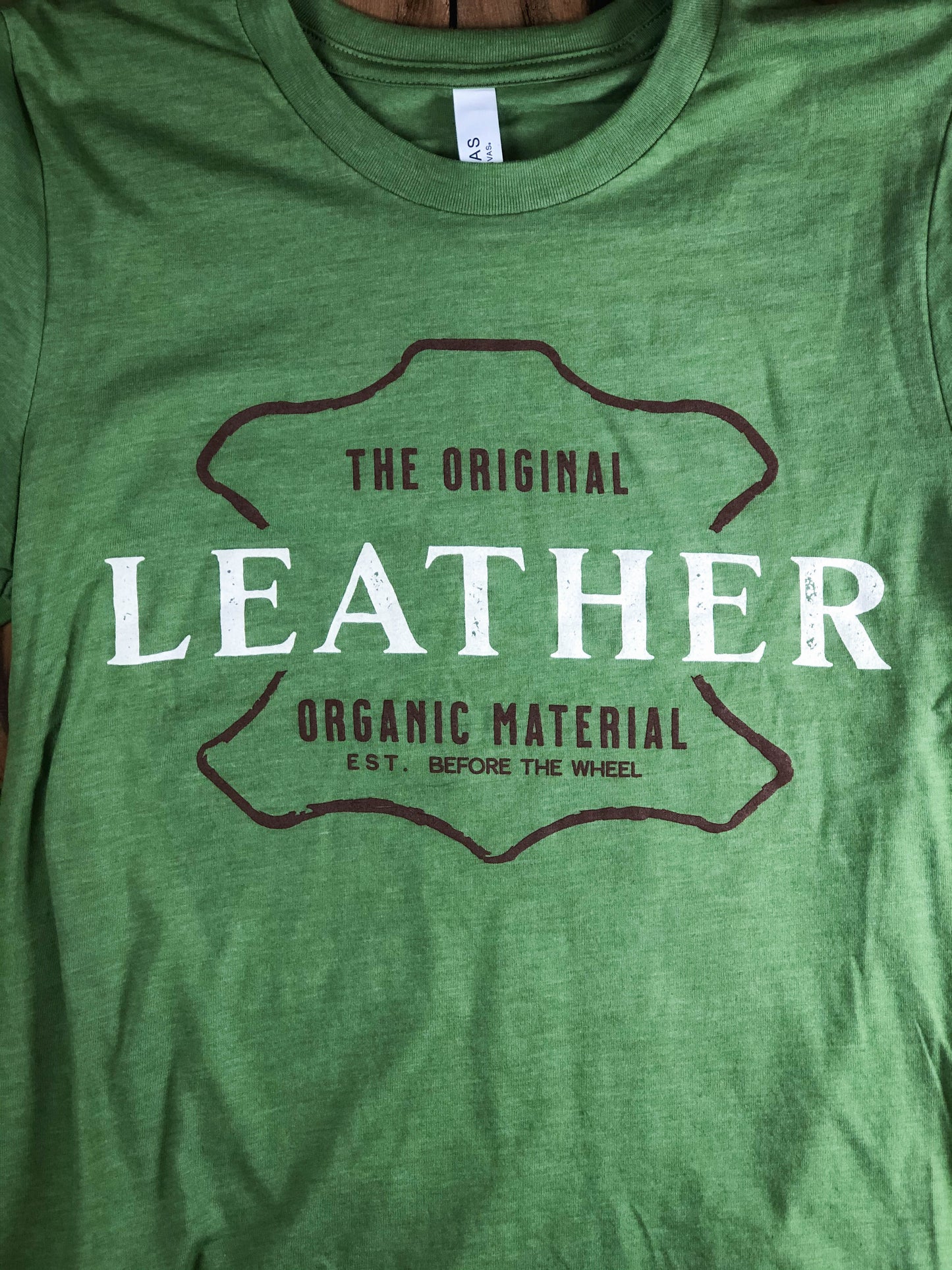 DG LeatherCraft "Leather" Graphic T-Shirt -Green