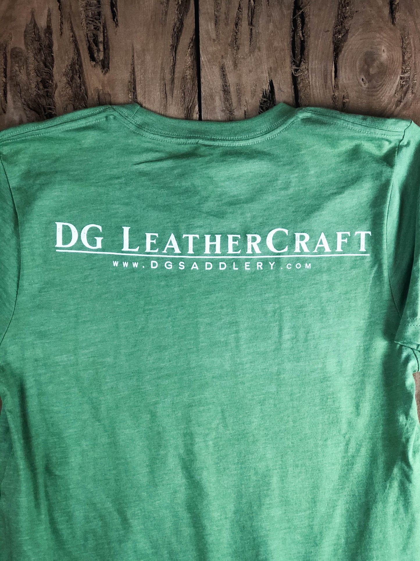 DG LeatherCraft "Leather" Graphic T-Shirt -Green
