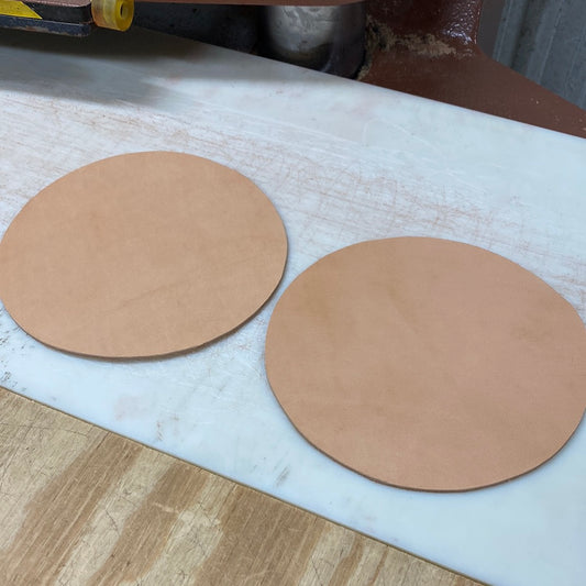 8” Round Leather Material