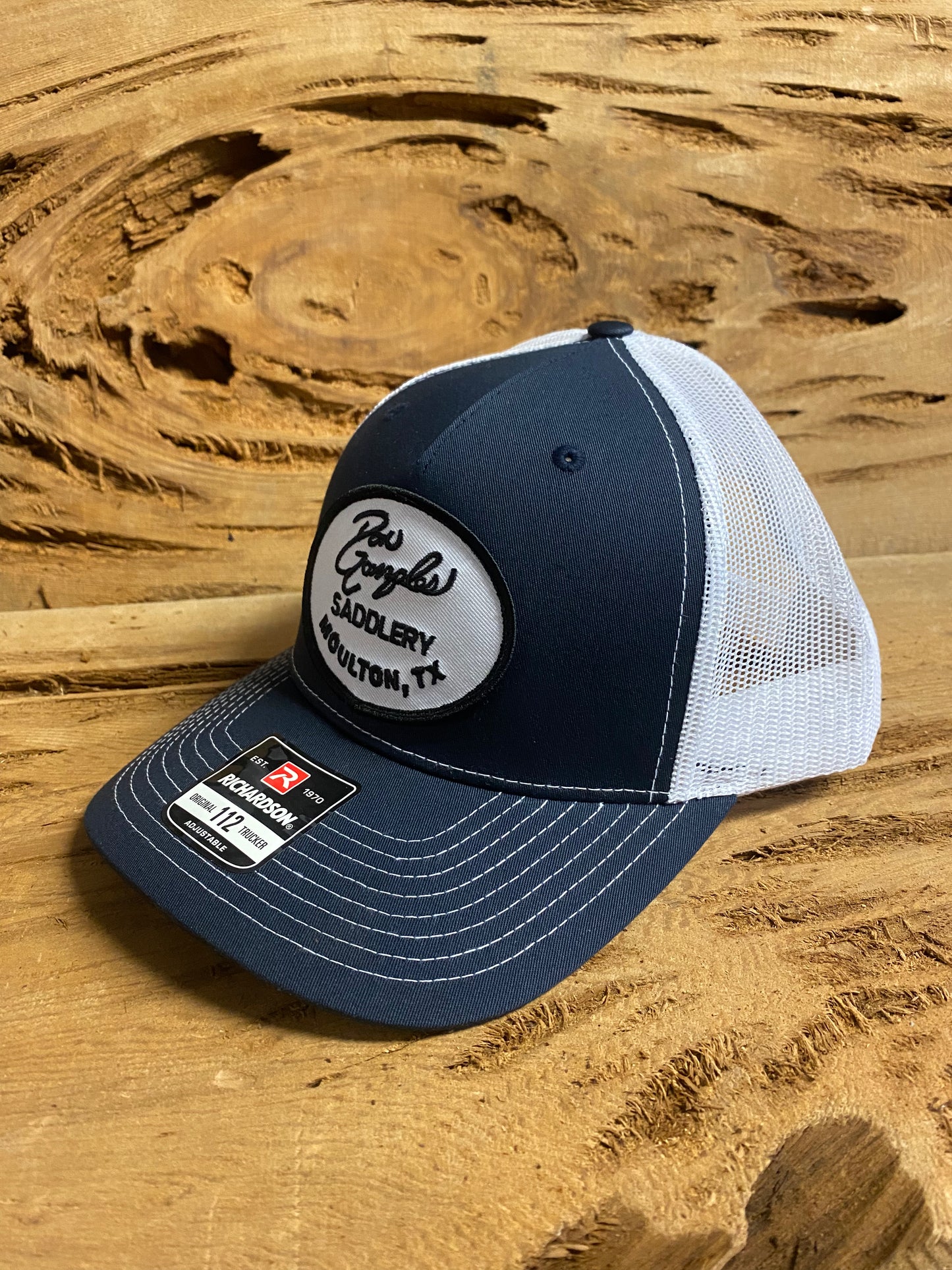 Mesh Back Cap with Logo Patch - Navy