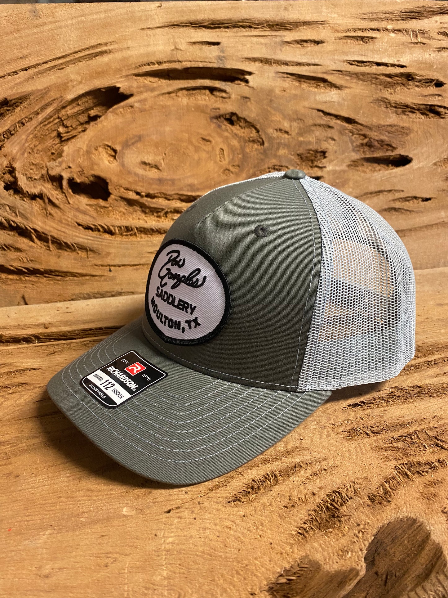 Mesh Back Cap with Logo Patch - Olive