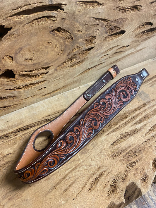 Floral Tooled Thumbhole Gunsling
