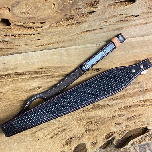 Basket Stamped Thumbhole Gunsling-Black