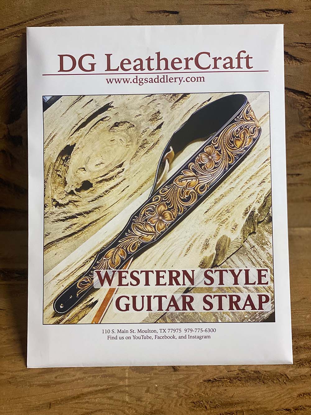 Western Style Guitar Strap Printed Pattern – DG Saddlery Store acrylic-leather-guitar-strap-template