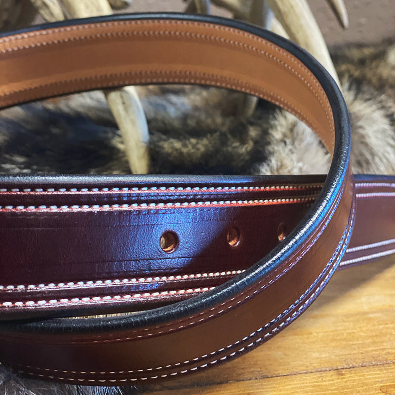 Double Row Stitched Latigo Belt