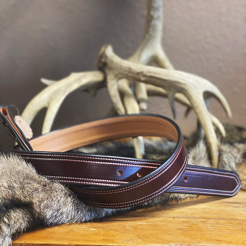 Double Row Stitched Latigo Belt