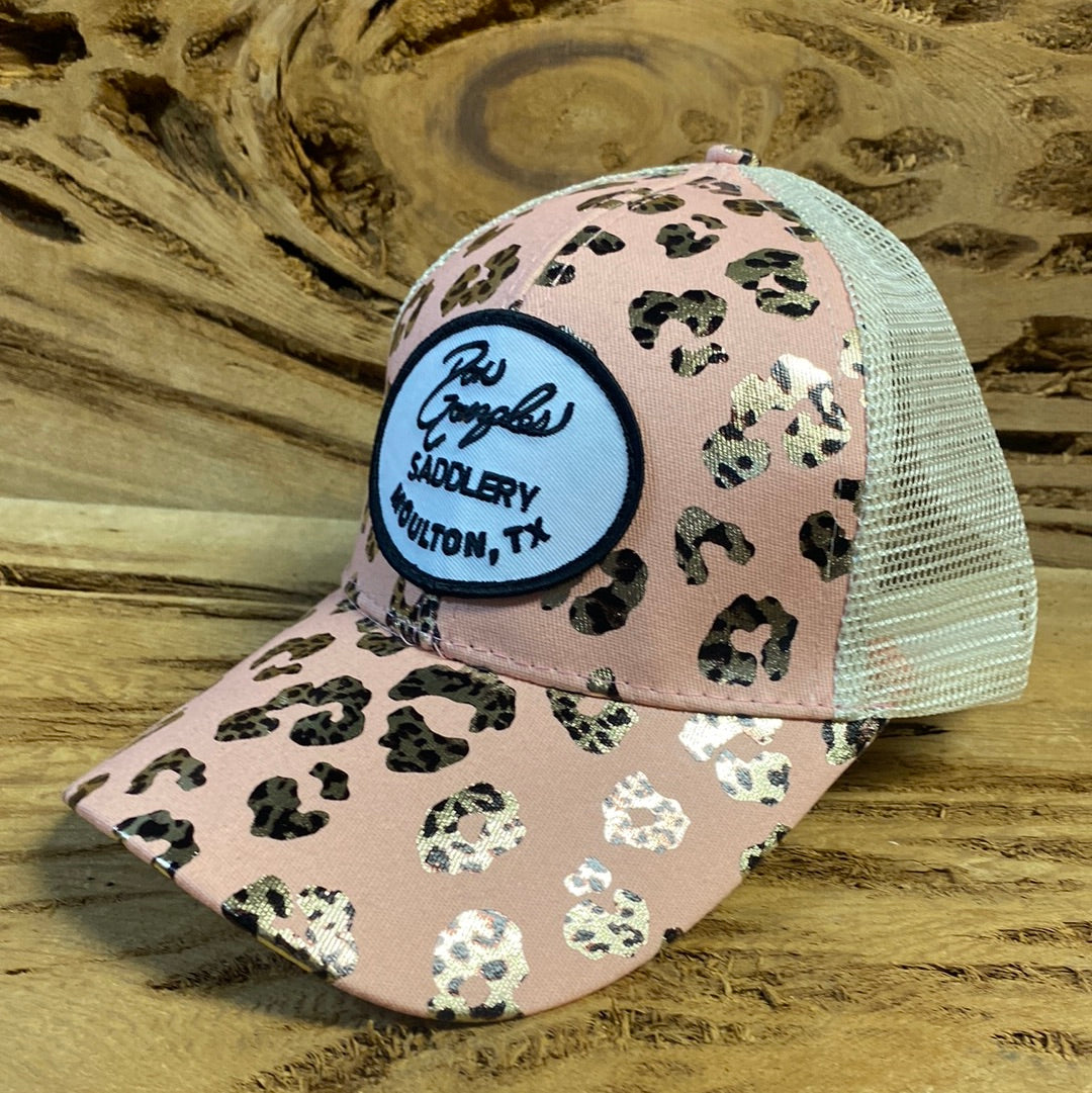 Women’s Pony Tail Cap - Cheetah Pink