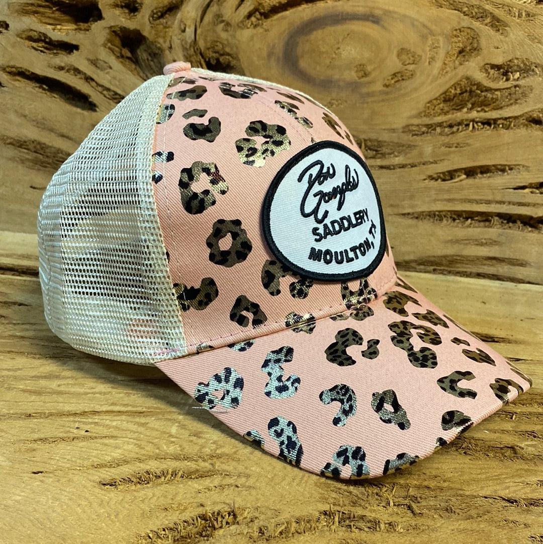 Women’s Pony Tail Cap - Cheetah Pink