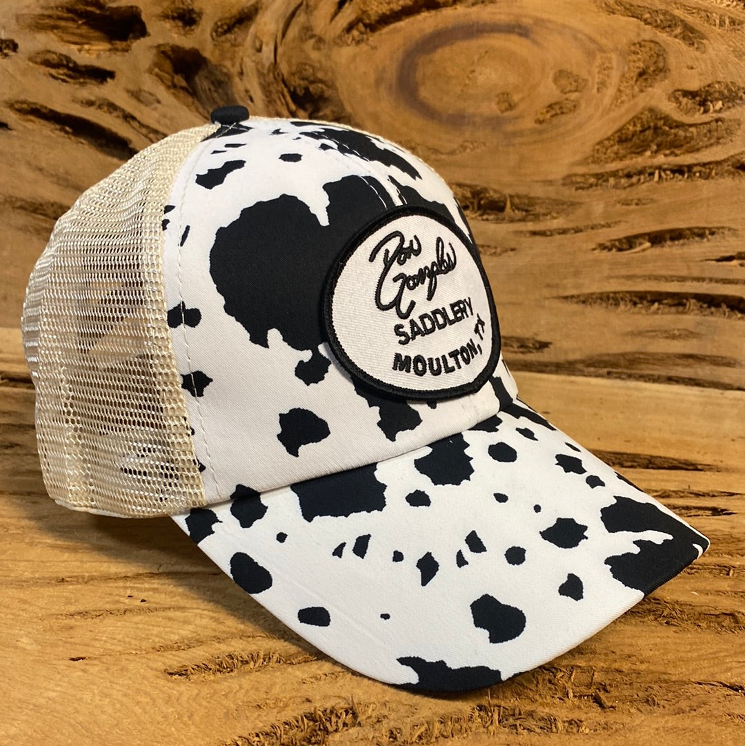 Women’s Pony Tail Cap - Cow Print