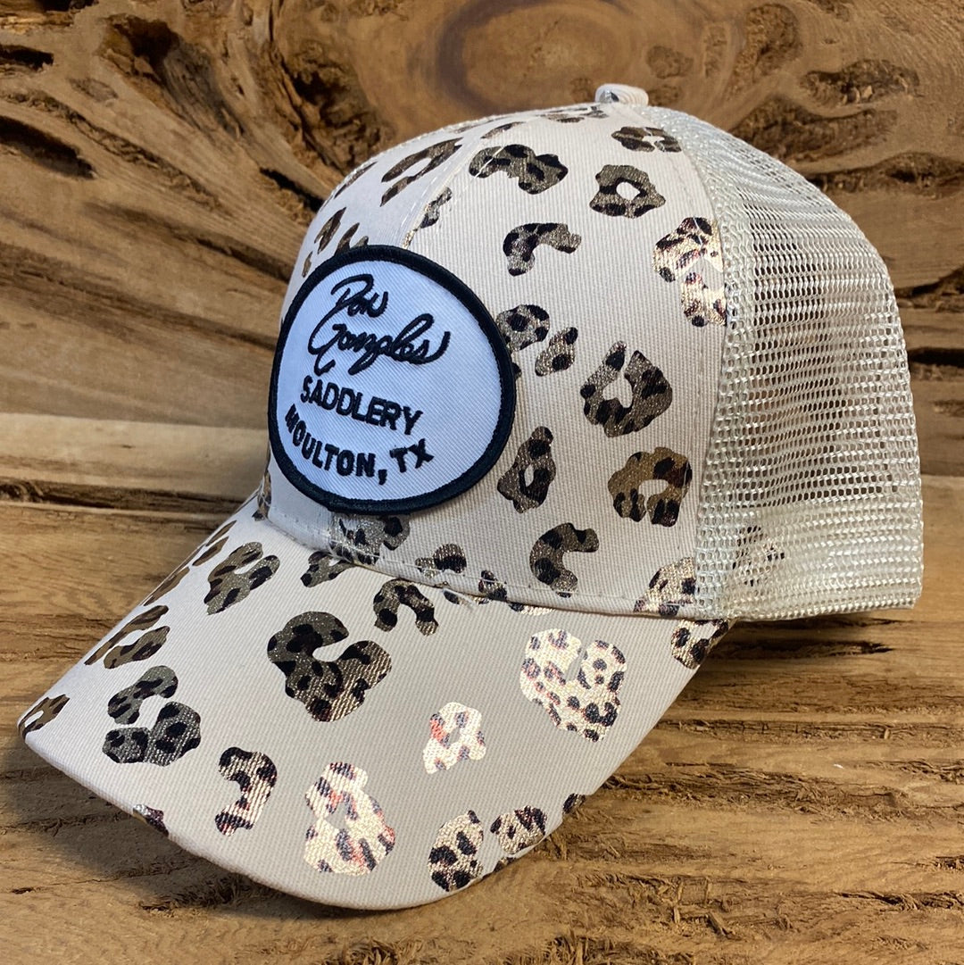 Women’s Pony Tail Cap - Cheetah Tan