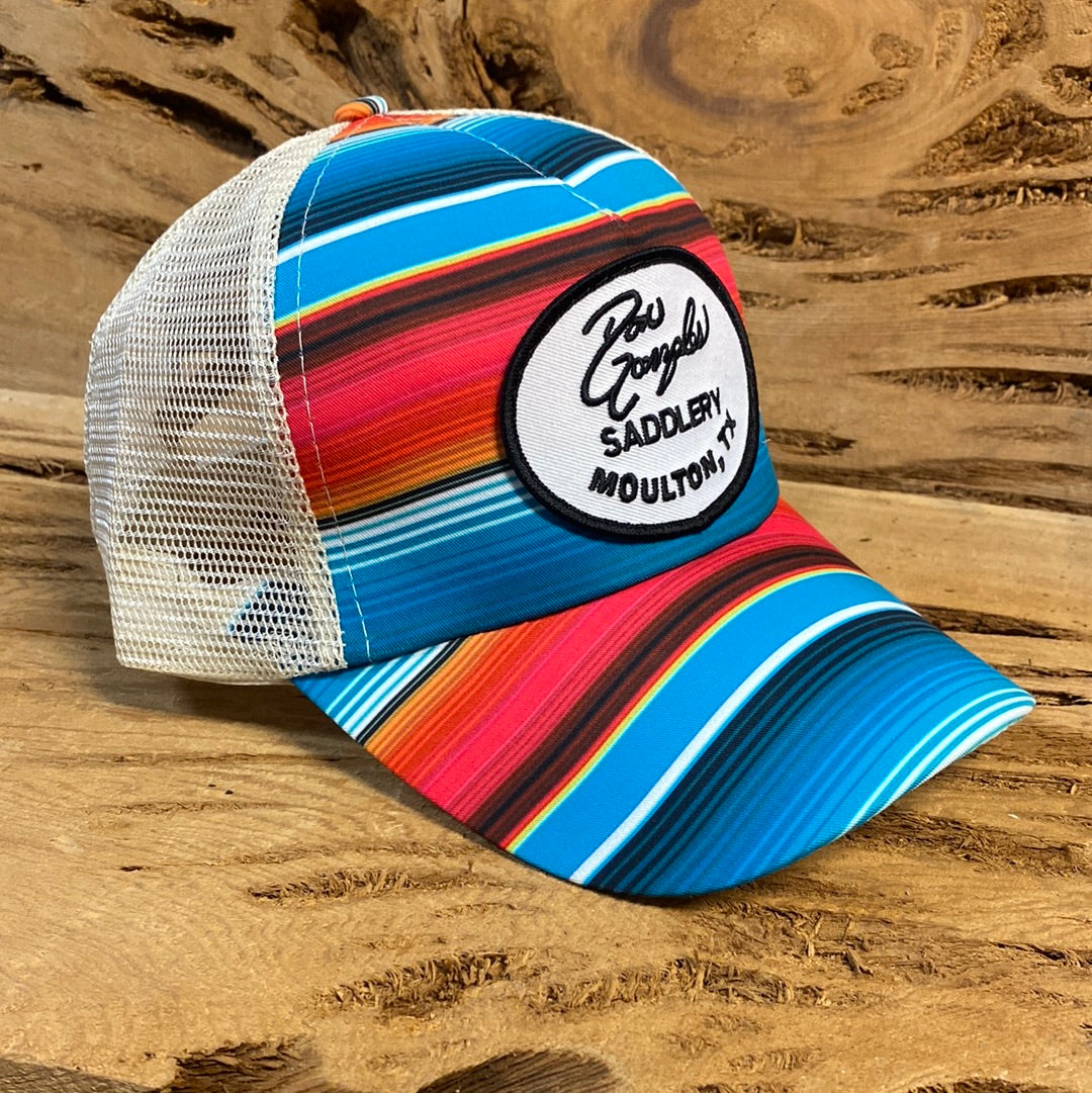 Women’s Pony Tail Cap - Teal Serape