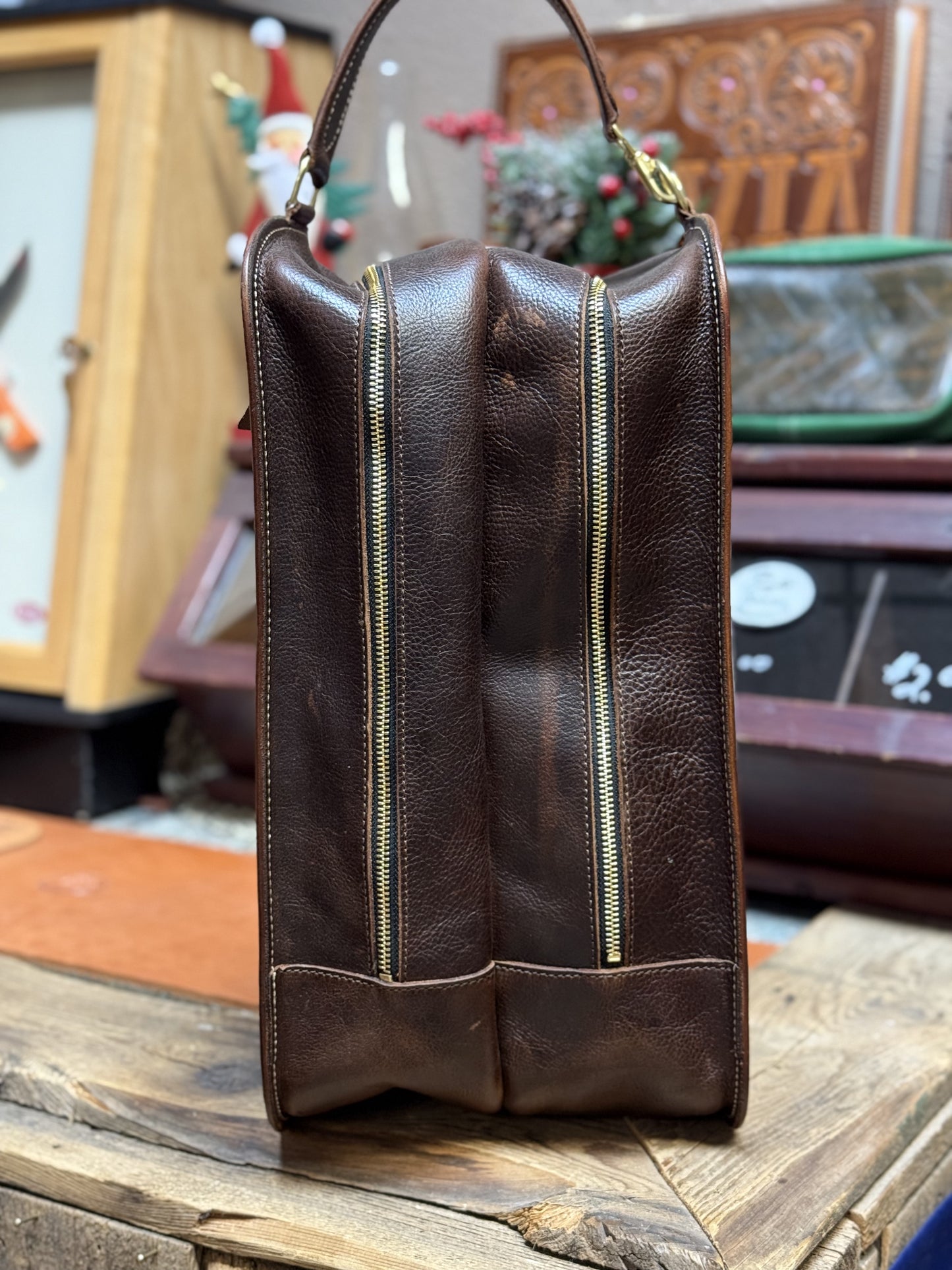 Floral Tooled Cowboy Boot Bag