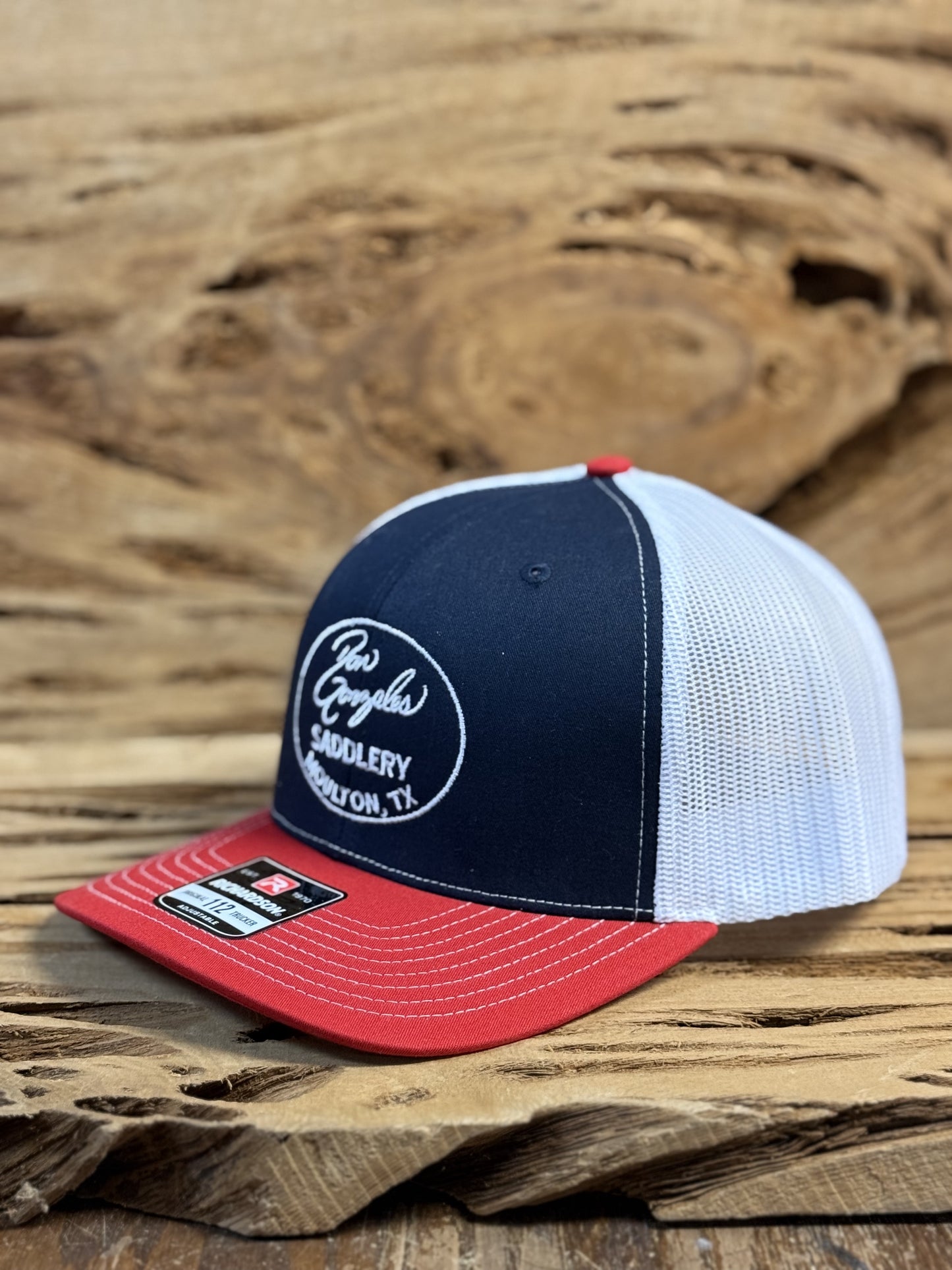 Mesh Back Caps with DGS Logo - Red/White/Navy