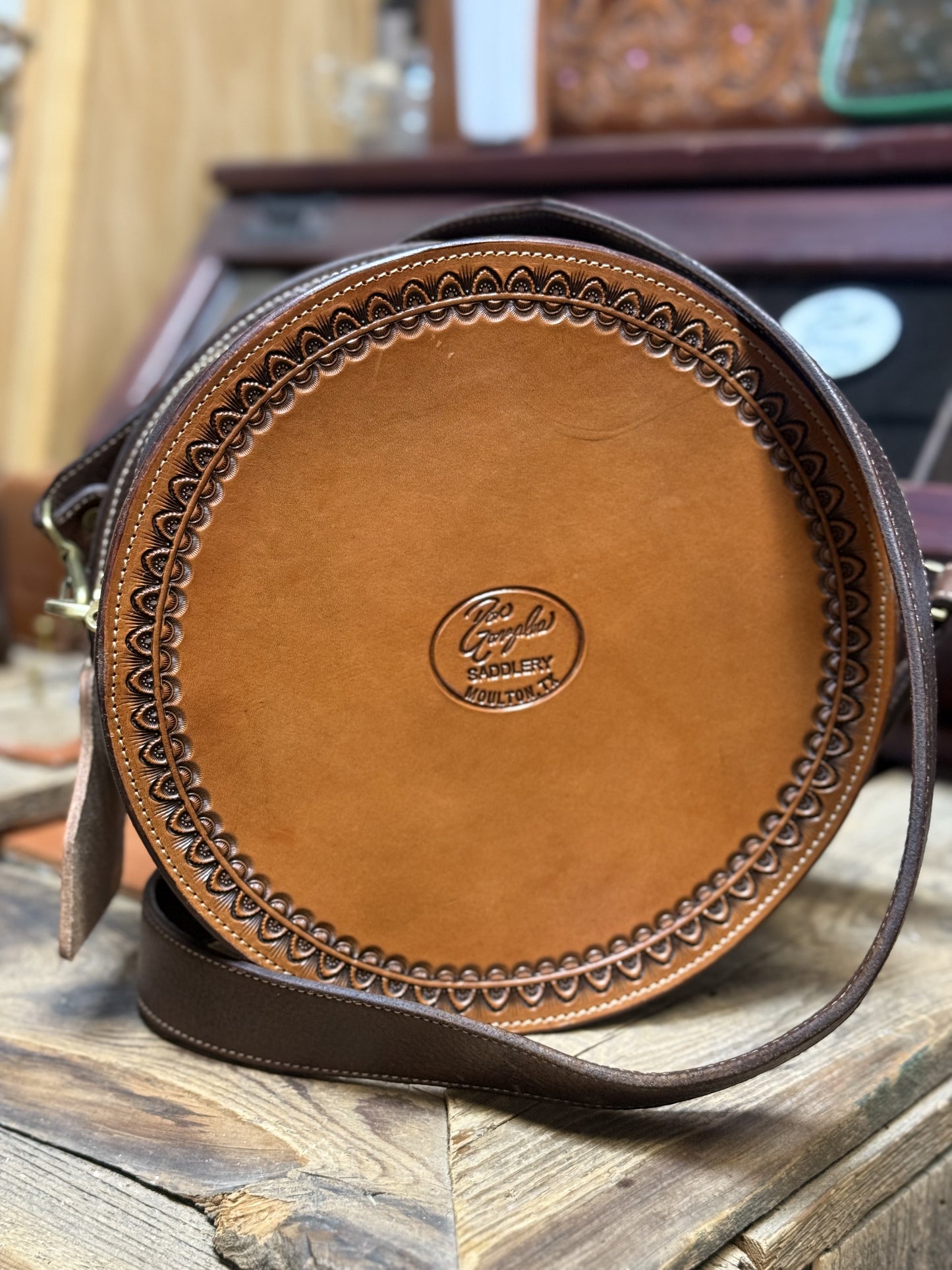 Full floral 10” Round Cross Body Purse