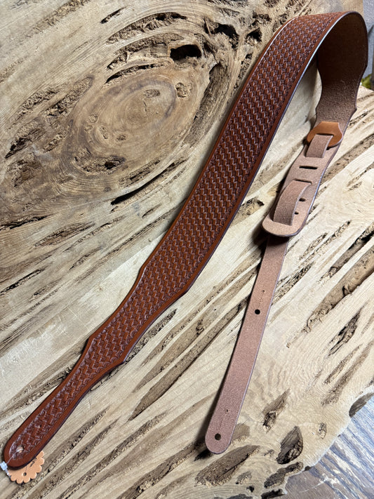 Basket Stamped Guitar Strap