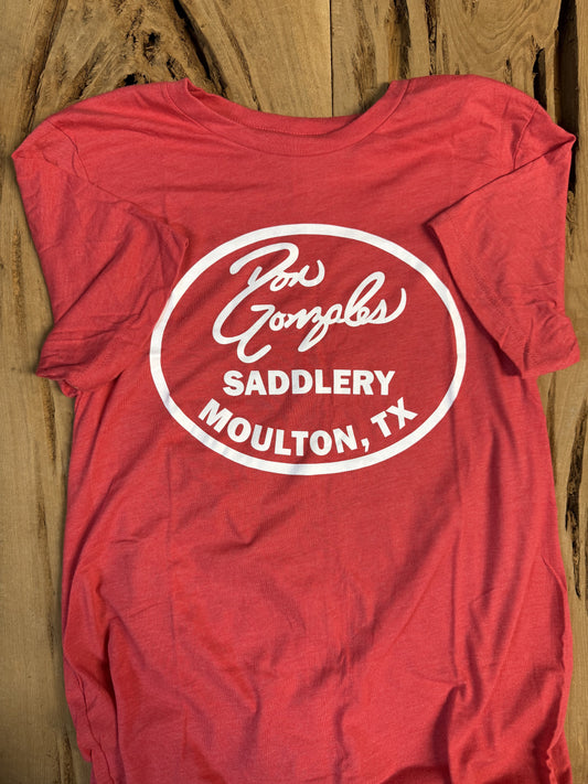 DG Saddlery Logo Tshirt - Heather Red