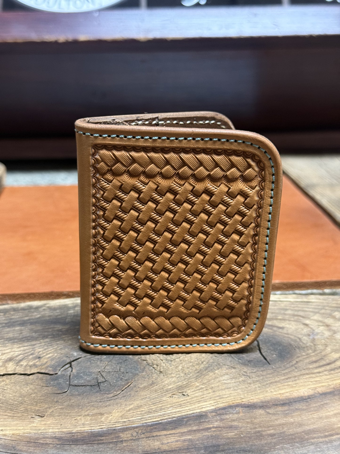 Compact Card Wallet-Basket/Braid