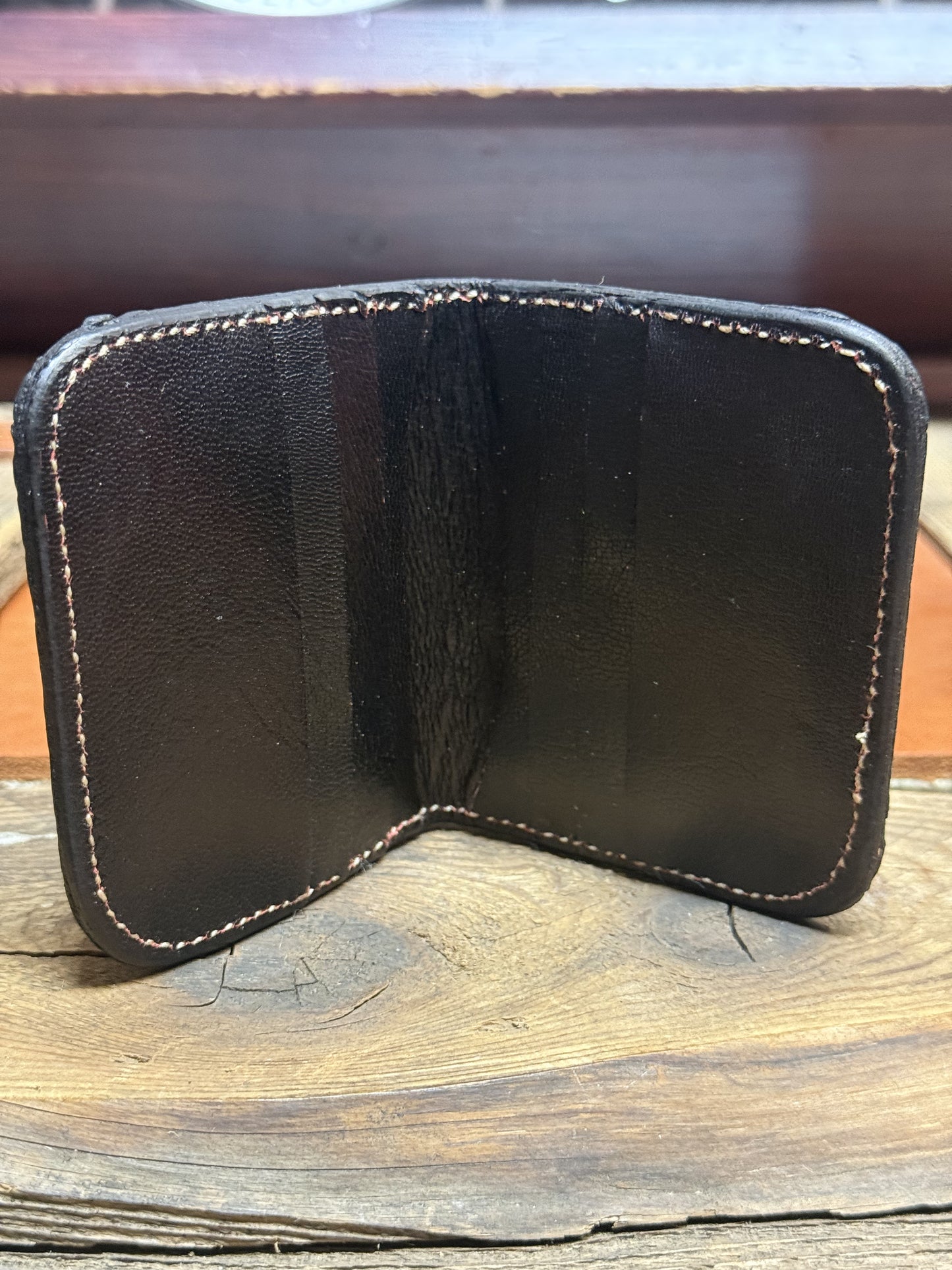 Alligator Compact Card Wallet-Red/Yellow