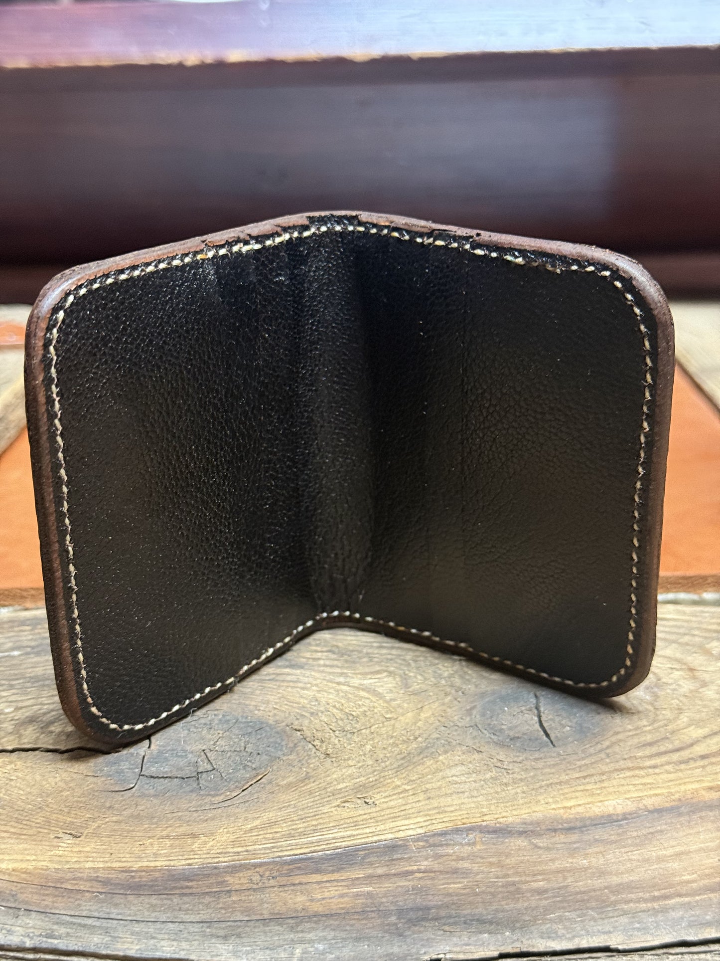 Alligator Compact Card Wallet-Red/Yellow/Brown