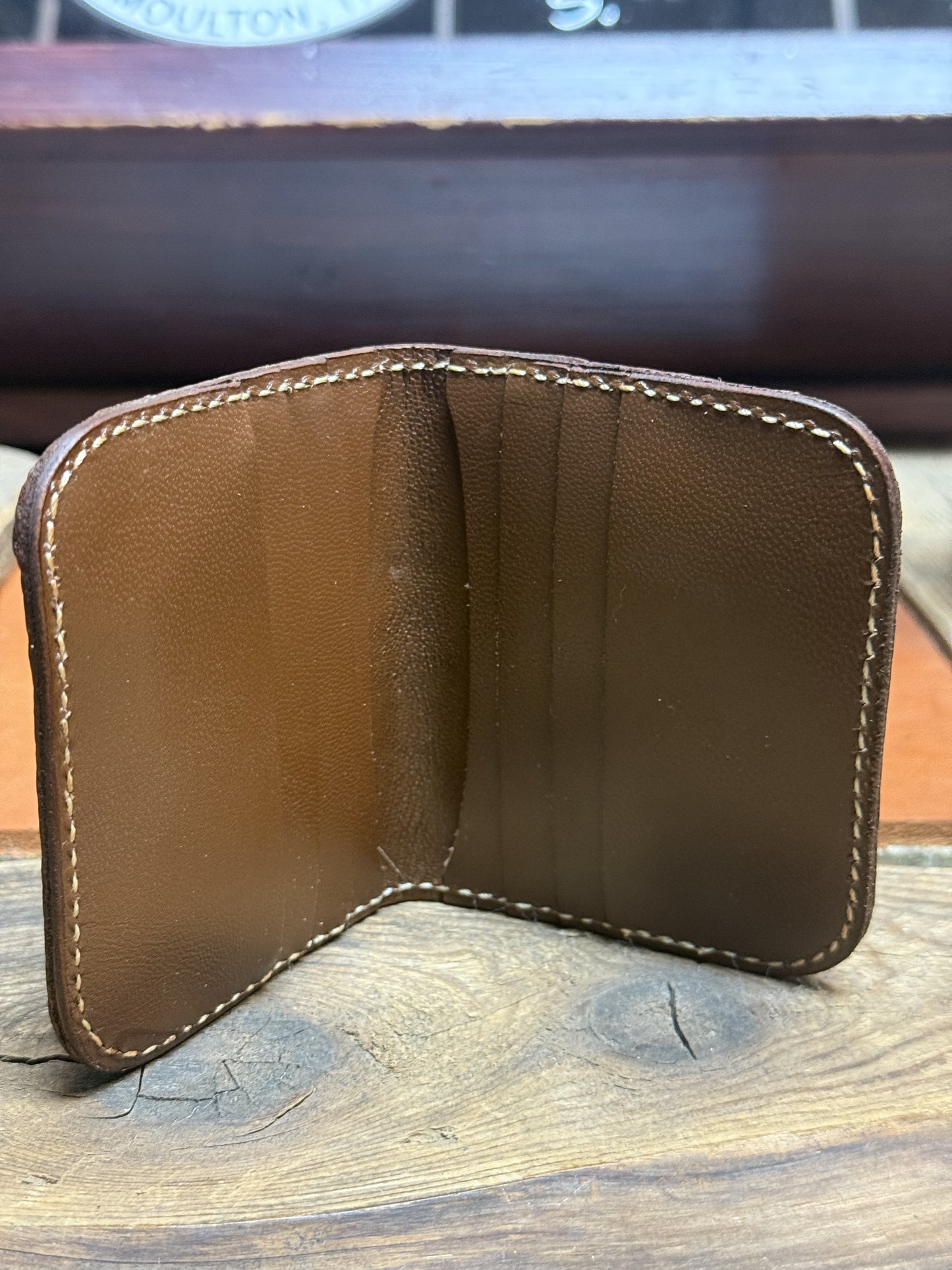 Alligator Compact Card Wallet-Orange