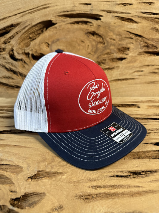 Mesh Back Caps with DGS Logo - Navy/Red/White