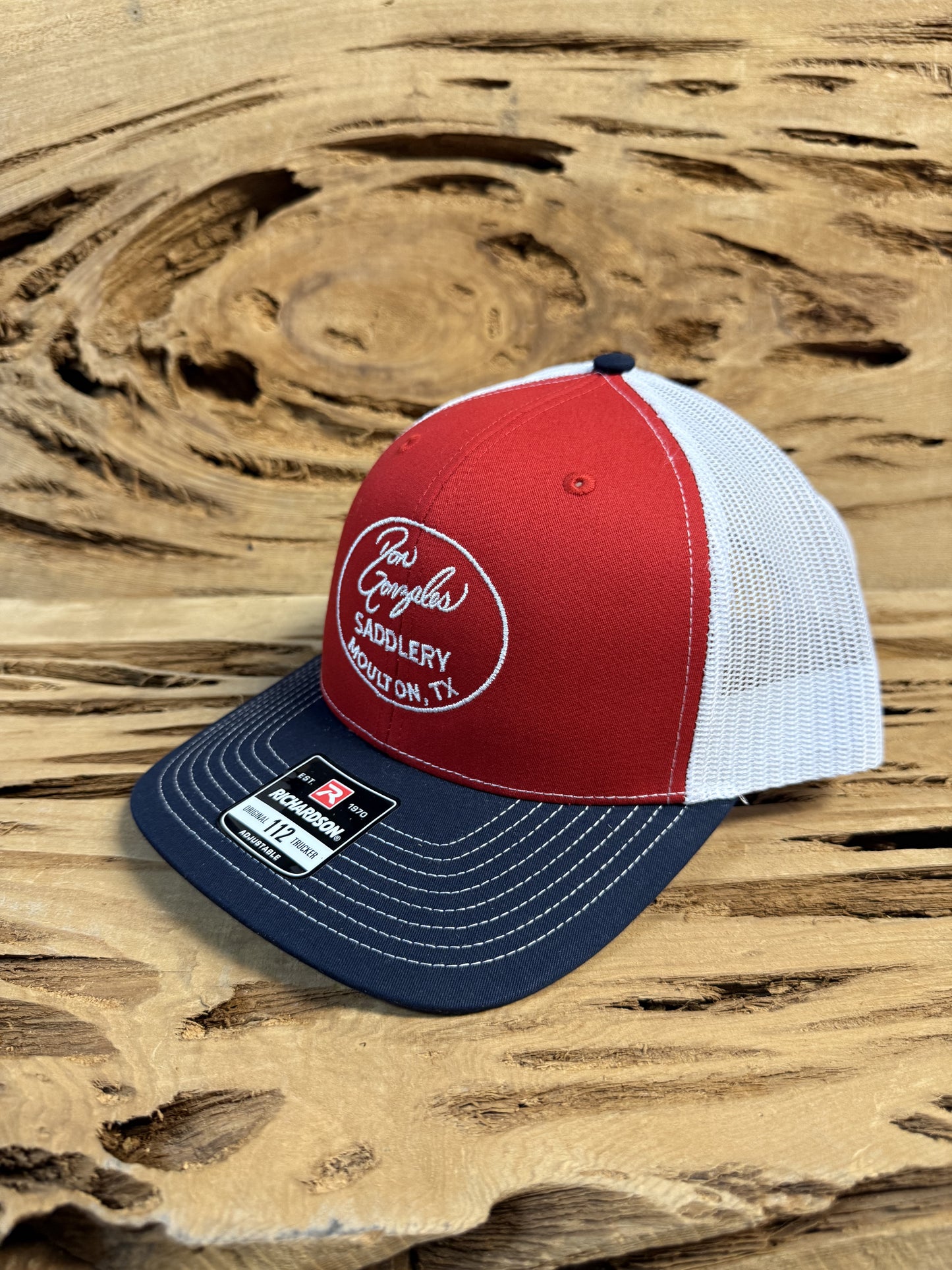Mesh Back Caps with DGS Logo - Navy/Red/White
