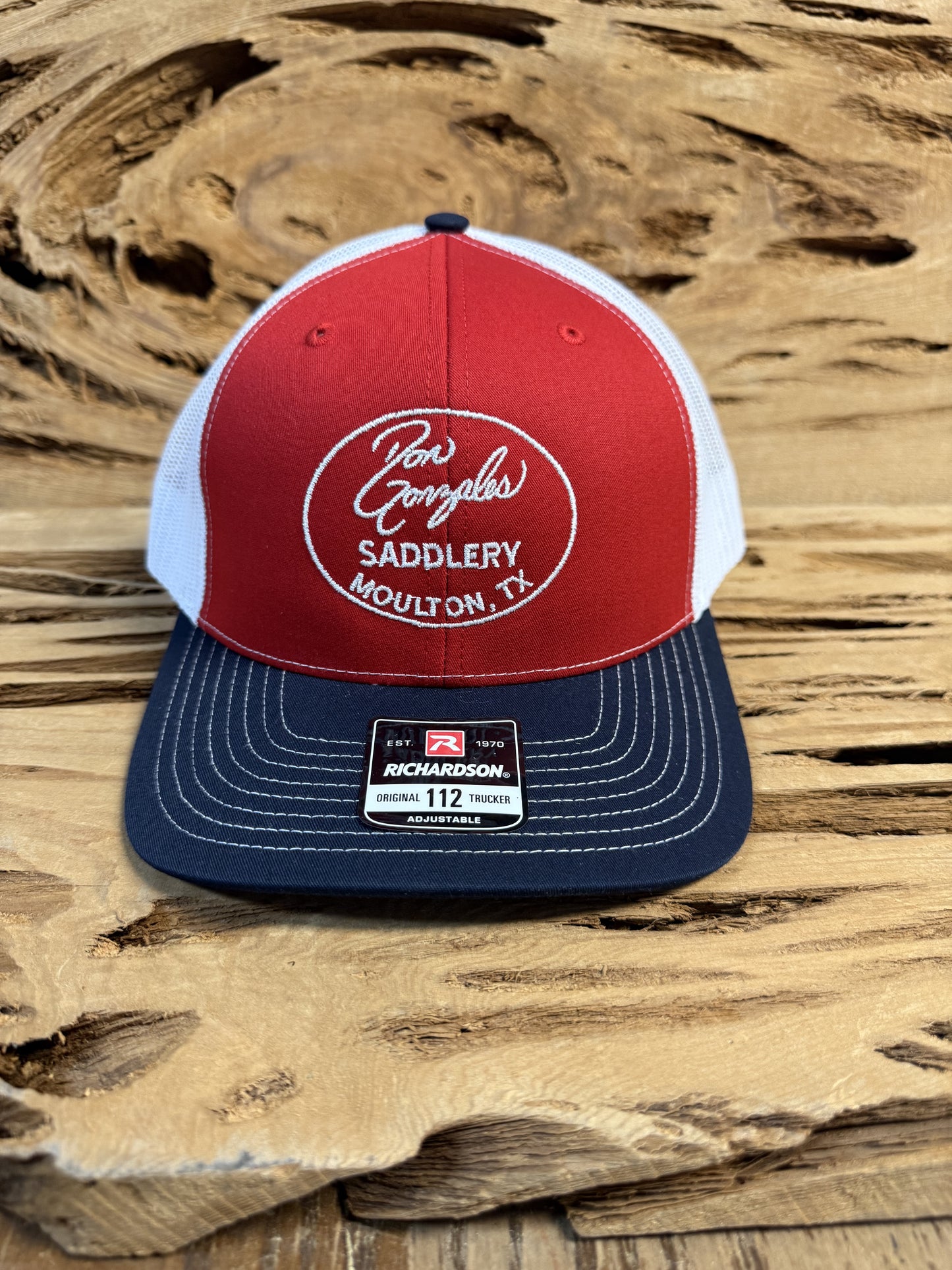 Mesh Back Caps with DGS Logo - Navy/Red/White