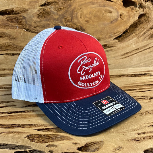Mesh Back Caps with DGS Logo - Red/White/Navy
