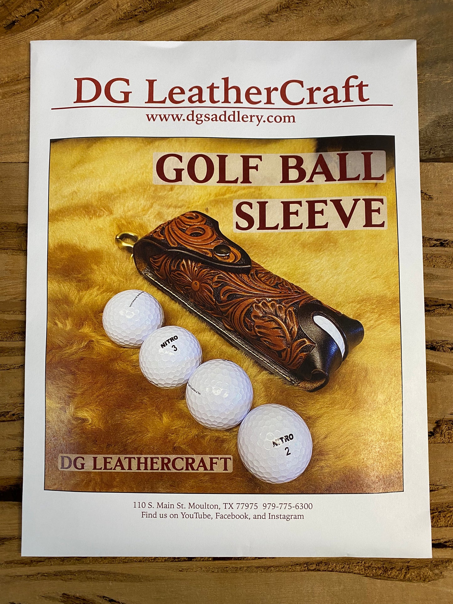 Golf Ball Sleeve Pattern - PRINTED