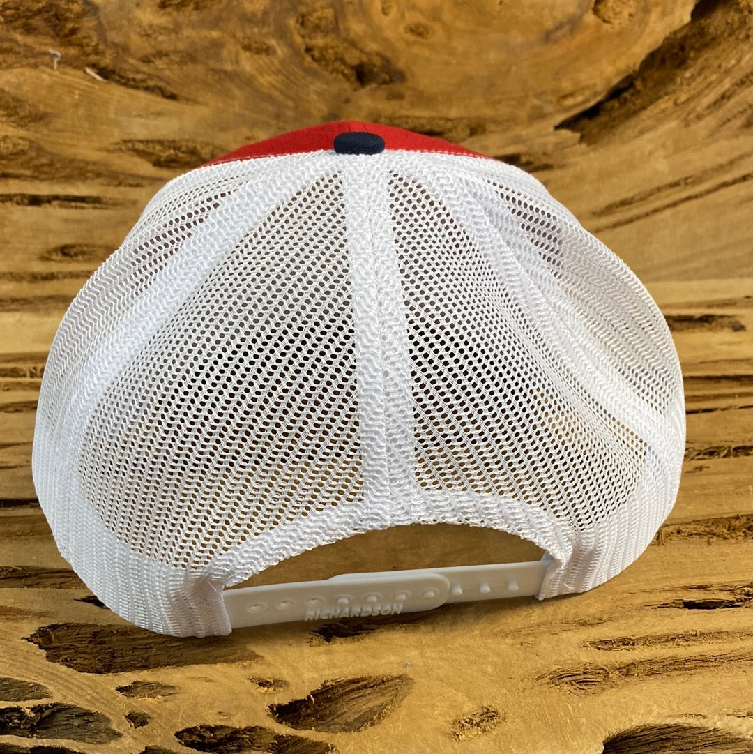 Mesh Back Caps with DGS Logo - Red/White/Navy