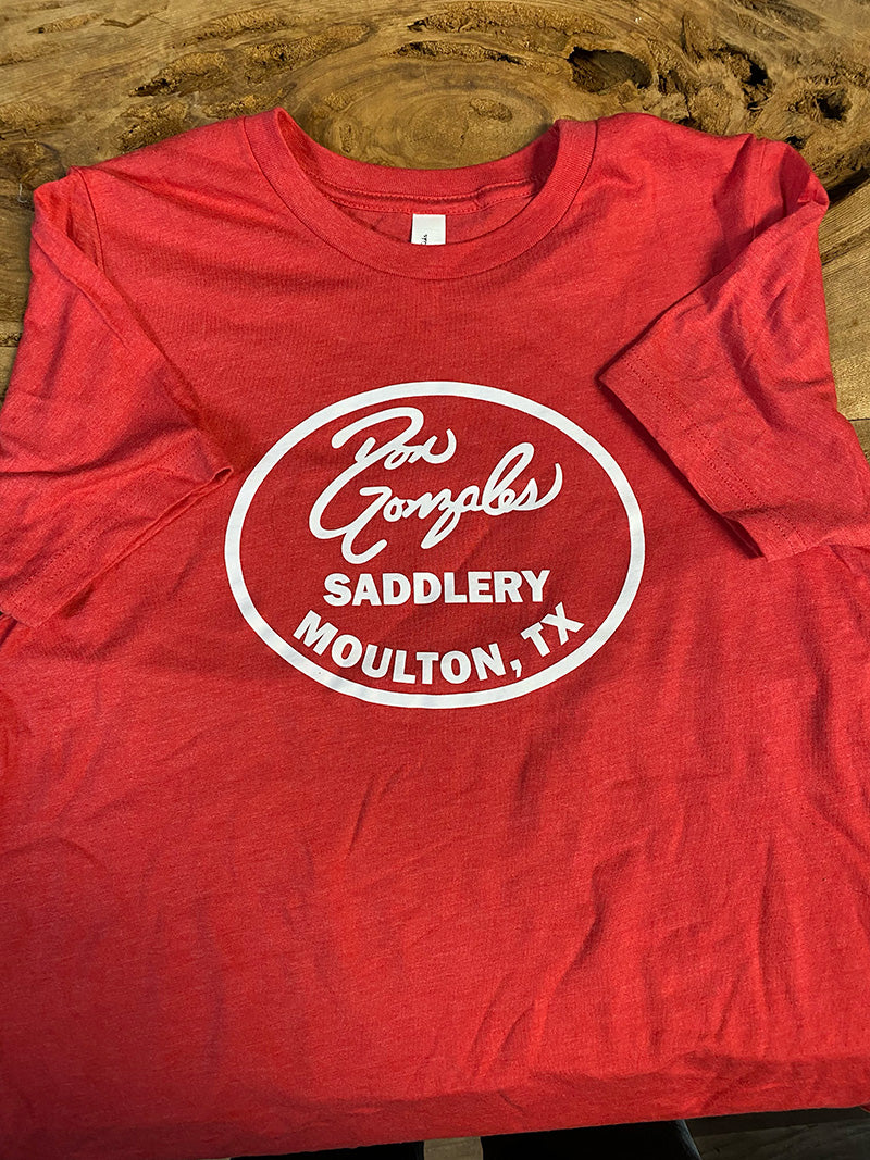 Youth Size DG Saddlery Logo Tshirt - Red