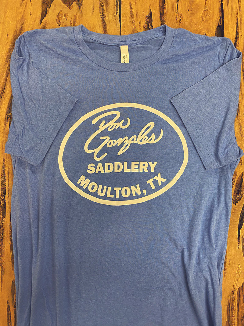 DG Saddlery Logo Tshirt - Columbia Blue – DG Saddlery Store