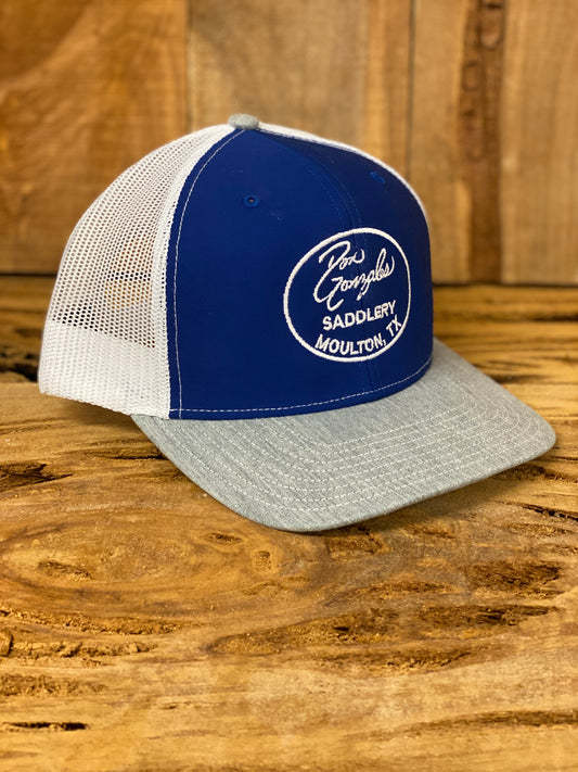 Mesh Back Caps with DGS Logo - Blue/Grey/White